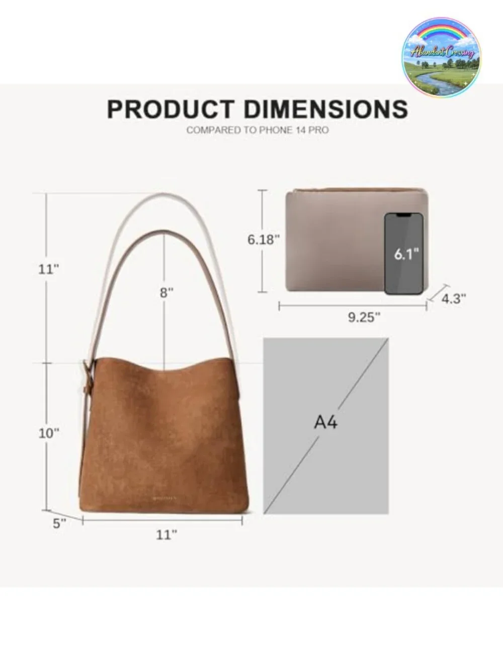 Women's Faux Leather Bucket Bag with Adjustable Strap